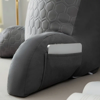 Cool Latex Reading Pillow with Armrests & Pockets - Image 3