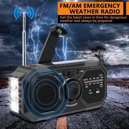 Emergency Radio Solar Hand Crank USB Power Bank - Image 2