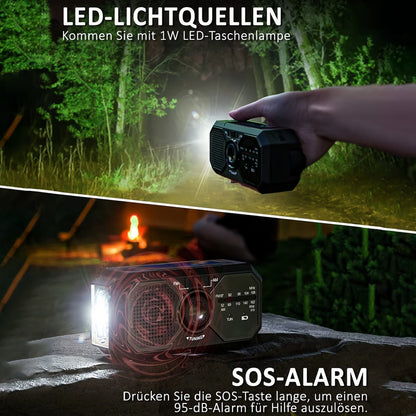 Emergency Radio Solar Hand Crank USB Power Bank - Image 4