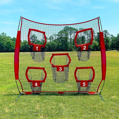Football Outdoor Target Throwing Net with 5 Pockets - Image 2