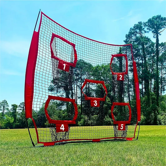 Football Outdoor Target Throwing Net with 5 Pockets - Image 3