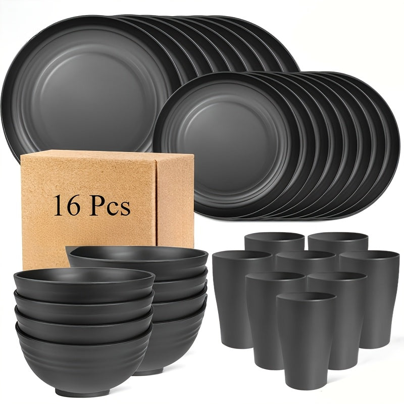 Shatterproof Tableware Set for Camping & Home (16pcs) - Image 2