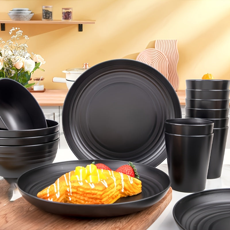 Shatterproof Tableware Set for Camping & Home (16pcs) - Image 5
