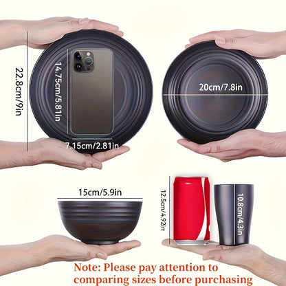 Shatterproof Tableware Set for Camping & Home (16pcs) - Image 6