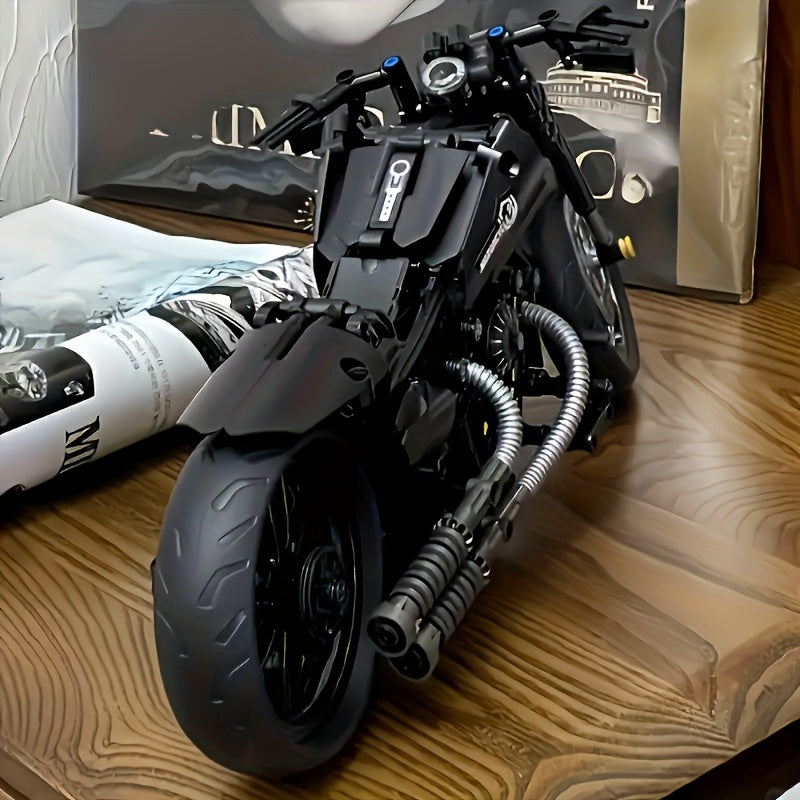 Retro Motorcycle Building Block Kit (1000pcs) - Image 2