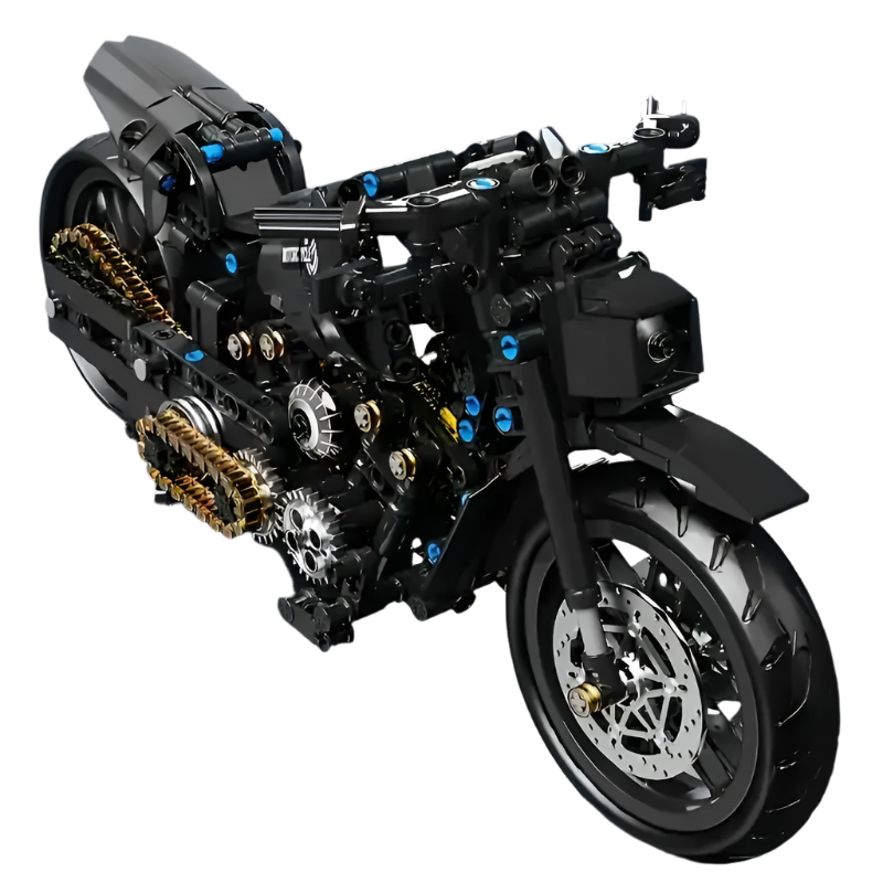 Retro Motorcycle Building Block Kit (1000pcs) - Image 3