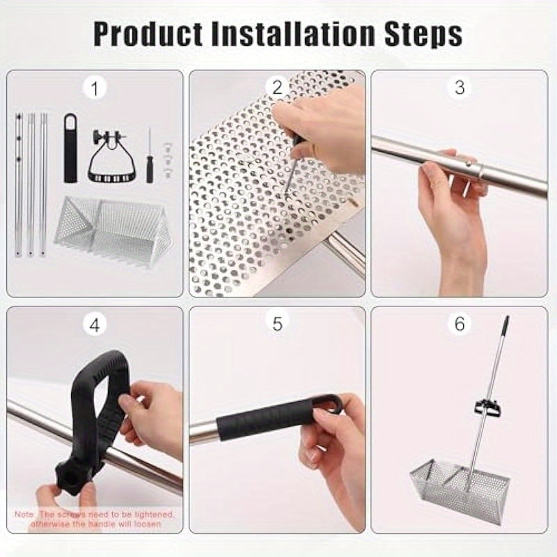 Adjustable Metal Beach Sifter Rake Tool - Image 2