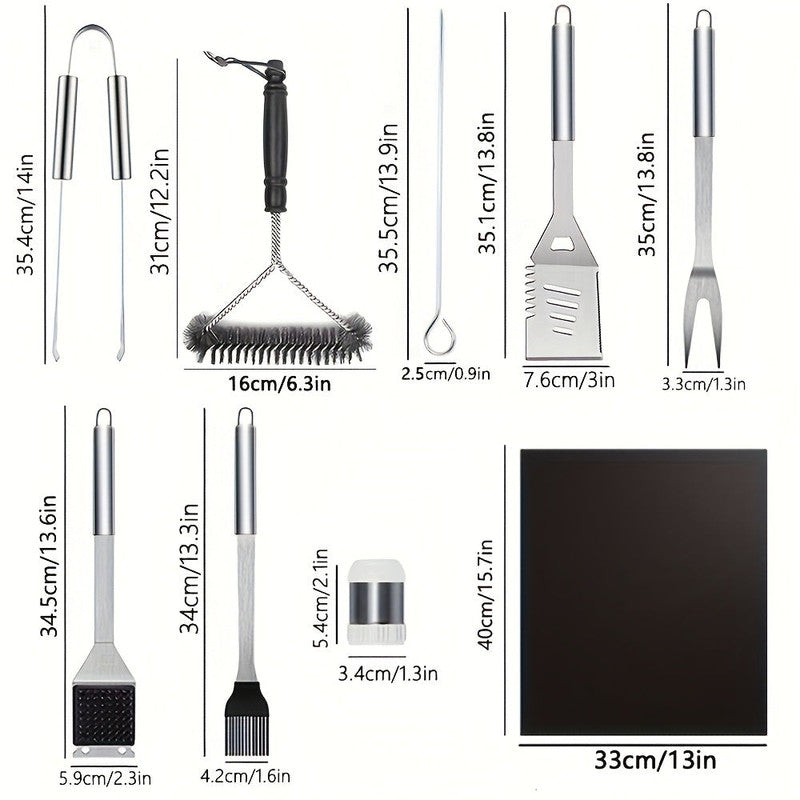 BBQ Grill Accessories Set (17pcs) - Image 5