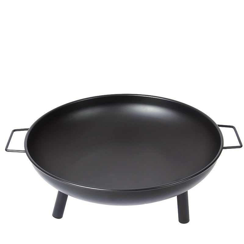 Outdoor Metal Fire Pit Bowl with Handles & Legs - Image 2