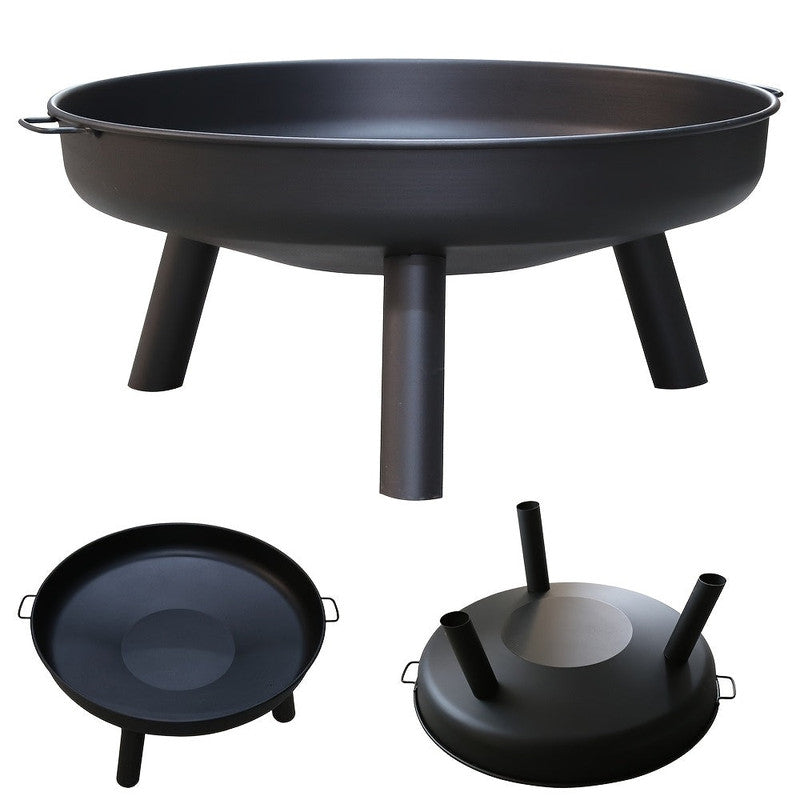 Outdoor Metal Fire Pit Bowl with Handles & Legs - Image 5