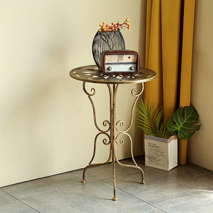 Vintage Metal Scrollwork Side Table - Image 4