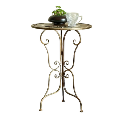Vintage Metal Scrollwork Side Table - Image 7