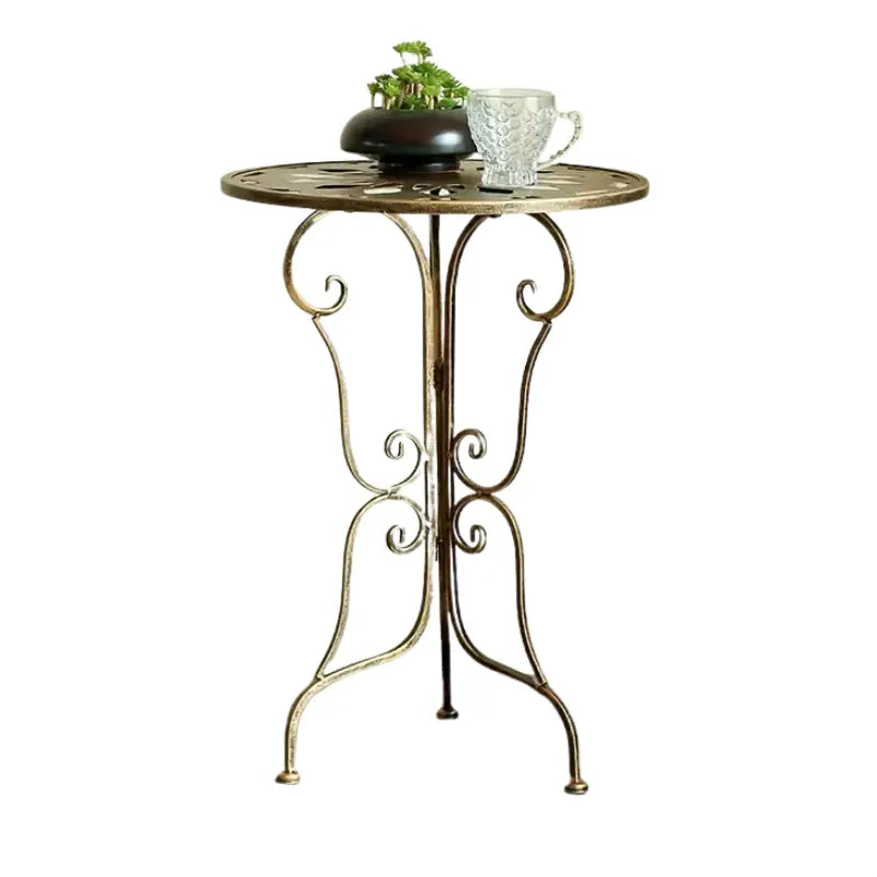 Vintage Metal Scrollwork Side Table - Image 7