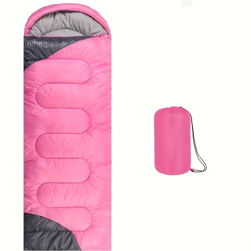 Rosy Four-Season Rectangular Sleeping Bag for Adults - Image 2