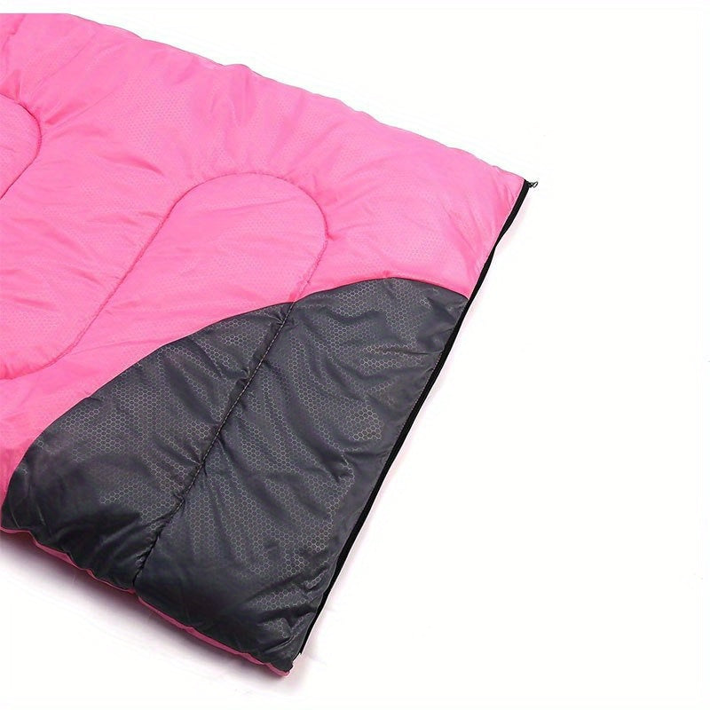 Rosy Four-Season Rectangular Sleeping Bag for Adults - Image 4