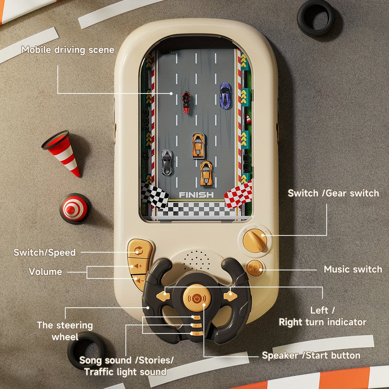 Racing Steering Wheel Toy for Kids Interactive Play - Image 2