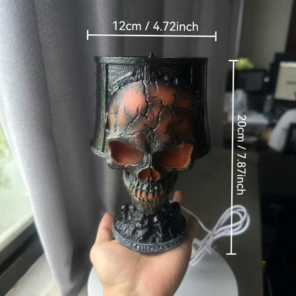 Lava Skull Lamp USB Halloween Night Light - Image 2
