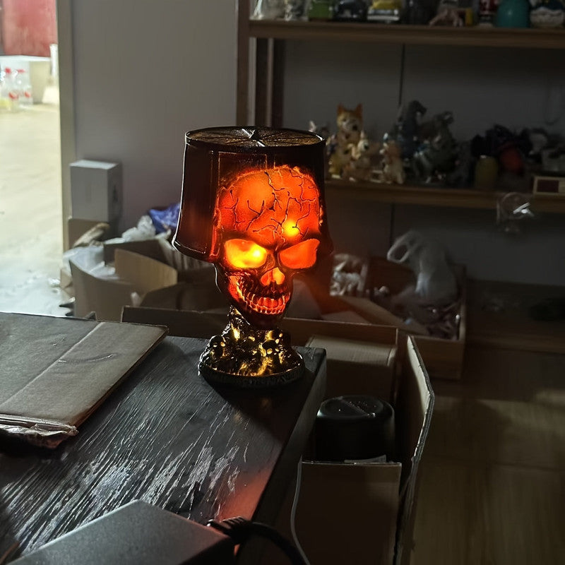 Lava Skull Lamp USB Halloween Night Light - Image 3