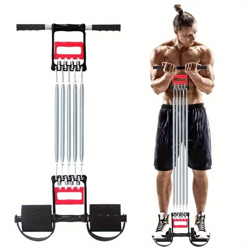 1Pc Multifunctional Spring Pedal Puller Fitness Tensioner(Black) - Image 3