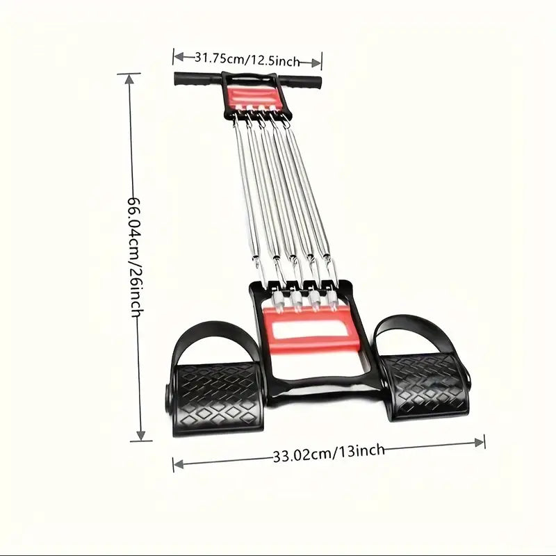1Pc Multifunctional Spring Pedal Puller Fitness Tensioner(Black) - Image 5