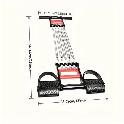 1Pc Multifunctional Spring Pedal Puller Fitness Tensioner(Black) - Image 5