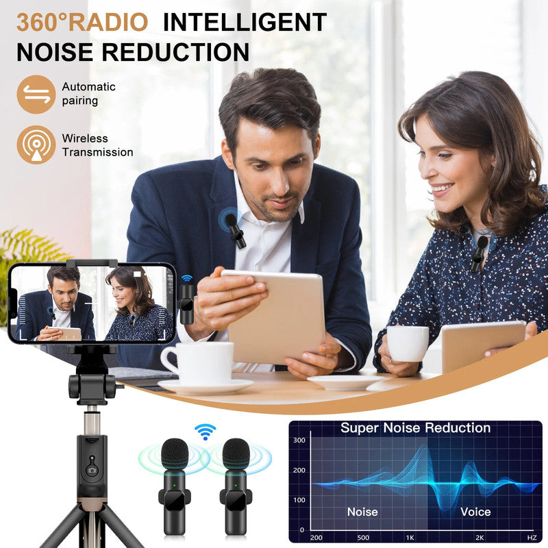 Wireless Lavalier Microphone for iPhone Android Live Recording - Image 2