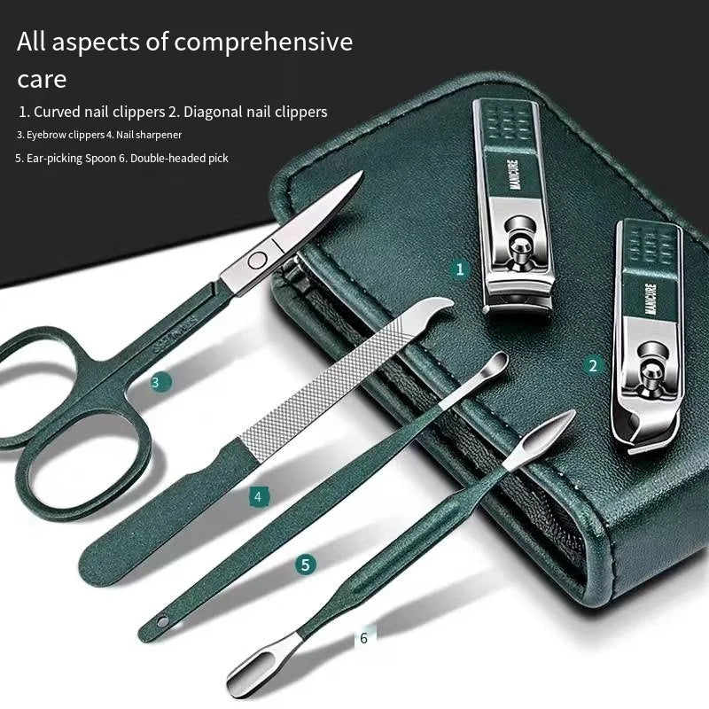 Portable Stainless Steel Nail Clipper Set (6 pcs) - Image 3