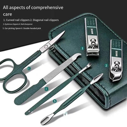 Portable Stainless Steel Nail Clipper Set (6 pcs) - Image 3