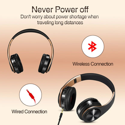 Wireless Bluetooth Headphones Gold - Image 2