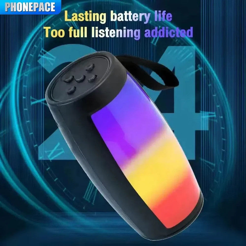 LED Lights Speaker with Powerful Bass Black - Image 5
