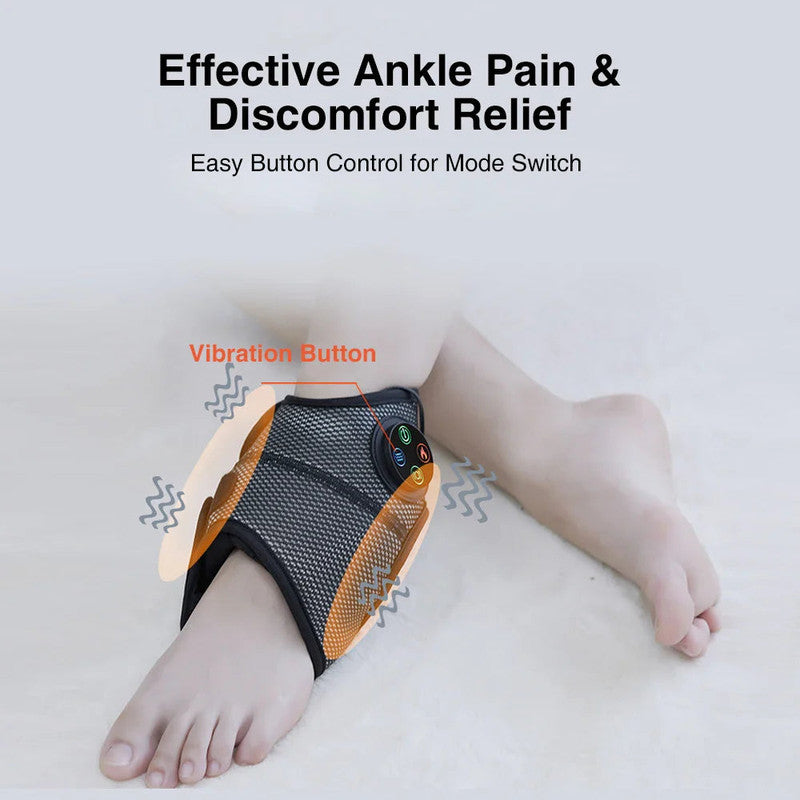 Electric Foot Ankle Massager with Heat Black