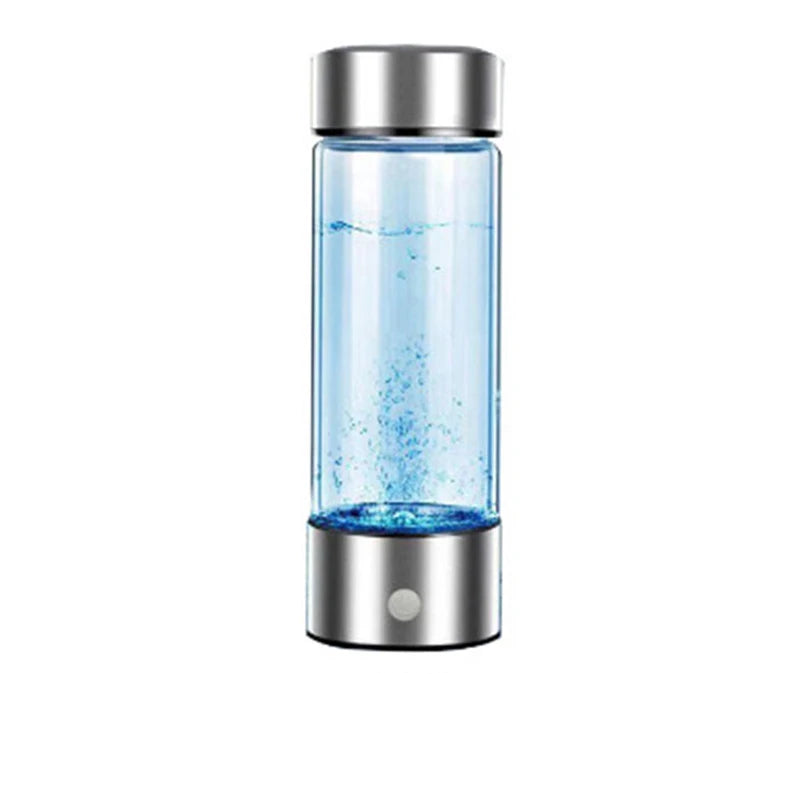 Portable Electric Hydrogen Water Bottle Silver - Image 3