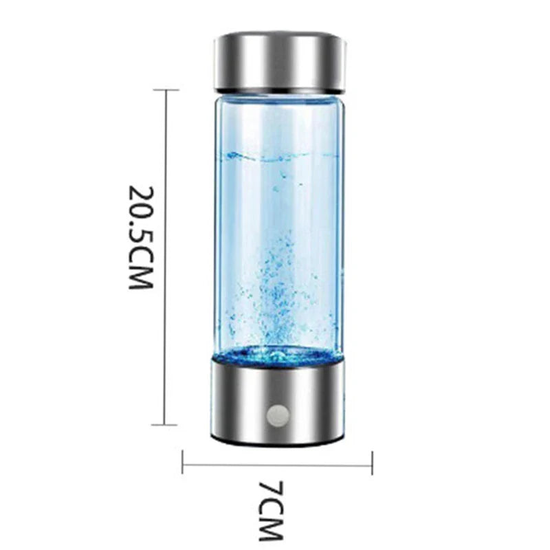 Portable Electric Hydrogen Water Bottle Silver - Image 4