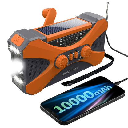 Emergency Hand Crank Solar Radio Orange - Image 6