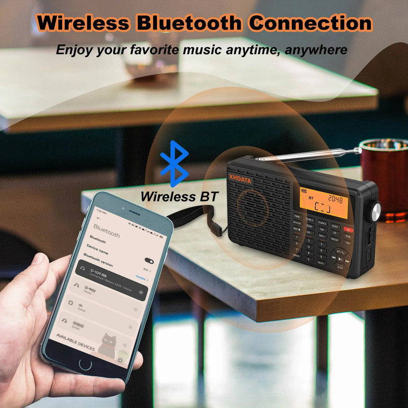Stereo Digital Portable Radio Black - Image 6