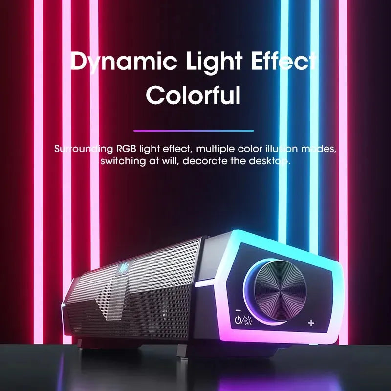Computer Bluetooth RGB Light Speaker Black