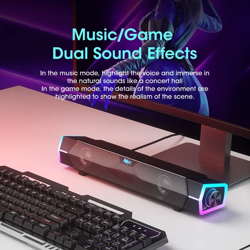 Computer Bluetooth RGB Light Speaker Black - Image 3