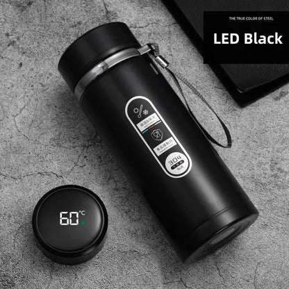 1L Thermos Bottle with LED Temperature Display Black - Image 5
