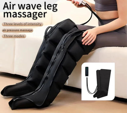360 Air Pressure Leg Massager Boots with Remote Black - Image 5