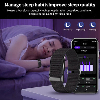 Smart Fitness Bracelet with 24H Heart Rate Black - Image 6