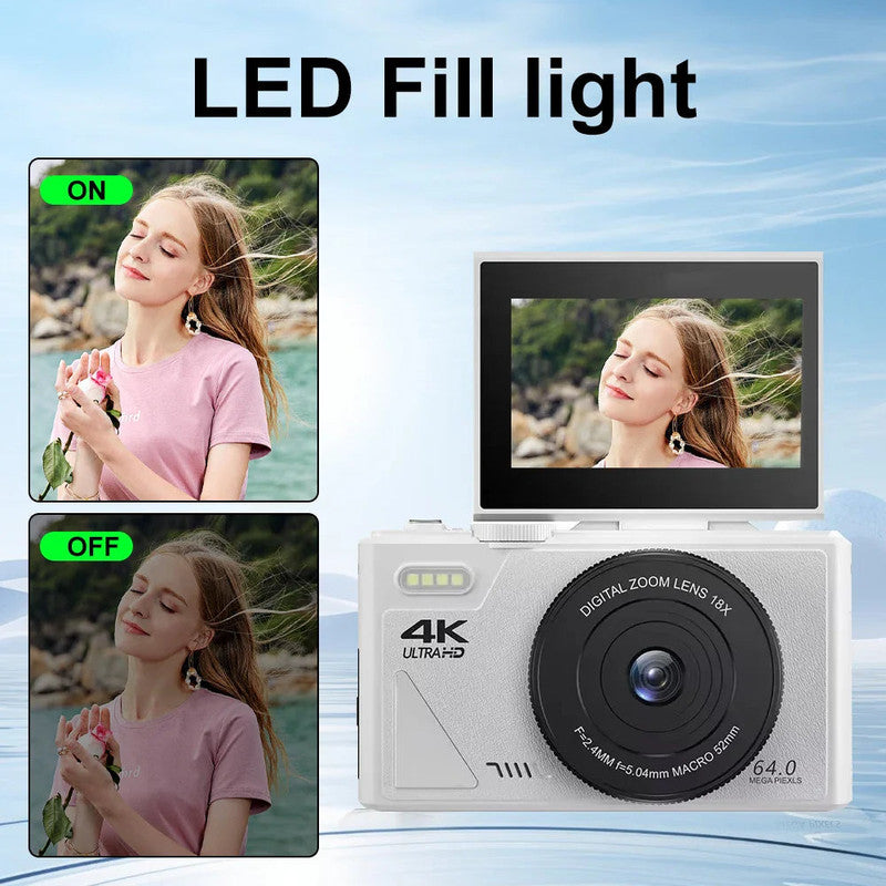 Digital Camera with 3.0 Flip Screen White - Image 2