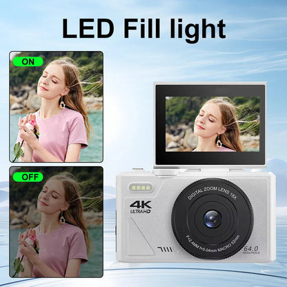 Digital Camera with 3.0 Flip Screen White - Image 2