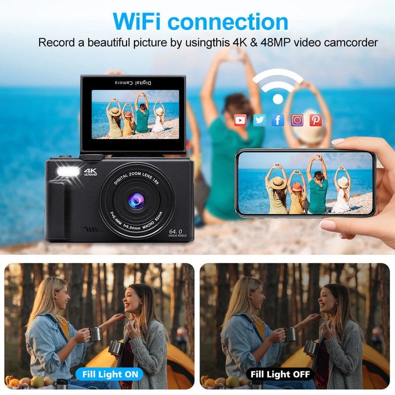 Digital Camera with Zoom Autofocus Black - Image 2