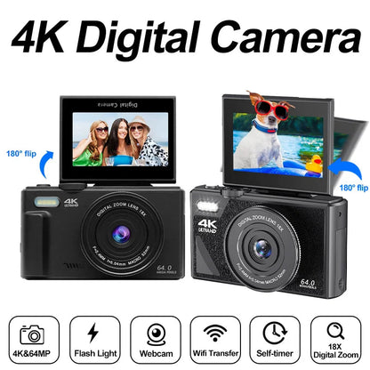 Digital Camera with Zoom Autofocus Black - Image 3