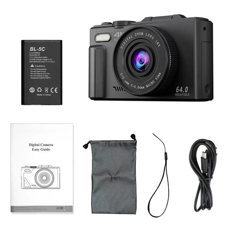 Digital Camera with Zoom Autofocus Black - Image 7