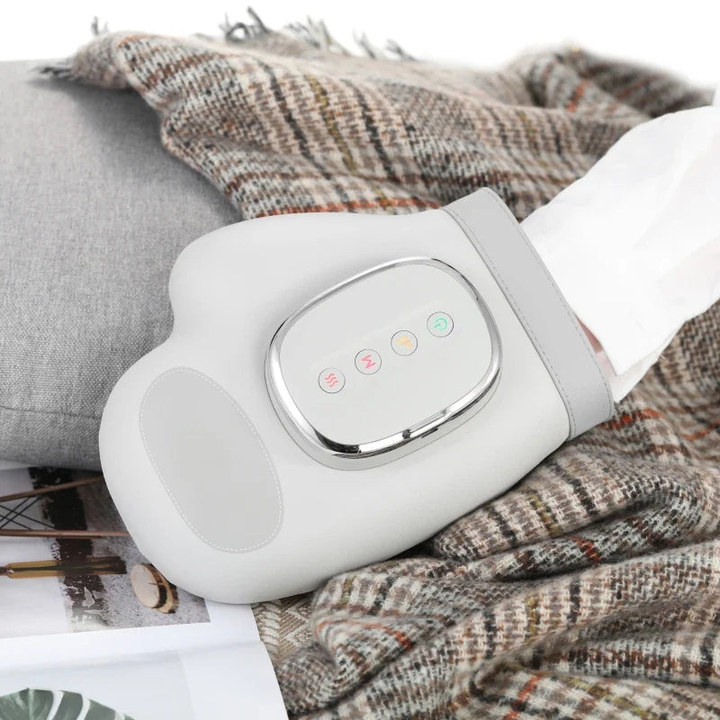 5-Level Electric Hand Massager with Hot Compress Grey - Image 2