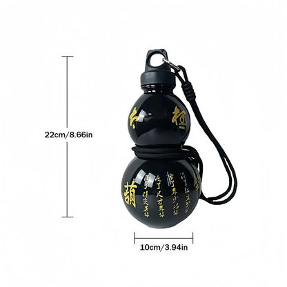 2pcs 800ml Gourd Water Bottle Black - Image 4