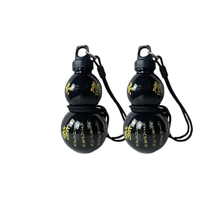 2pcs 800ml Gourd Water Bottle Black - Image 5