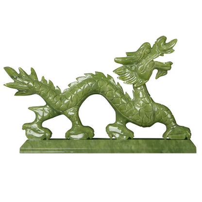 Feng Shui Elegance: Chinese Zodiac Dragon Jade Ornaments - Image 3