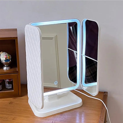 Trifold LED Makeup Mirror Beauty Lights - Image 6